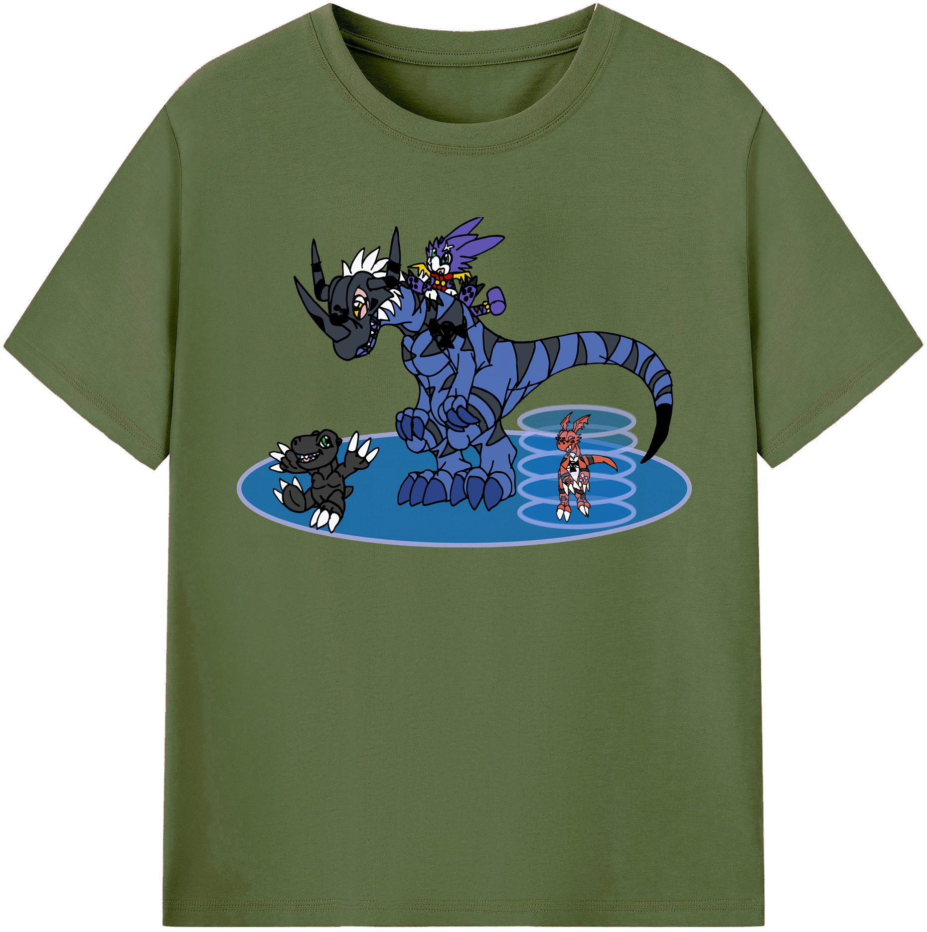 （画像用） Digimon デジタルモンスター/デジモン 綿100％半袖Tシャツ（フロントプリント）